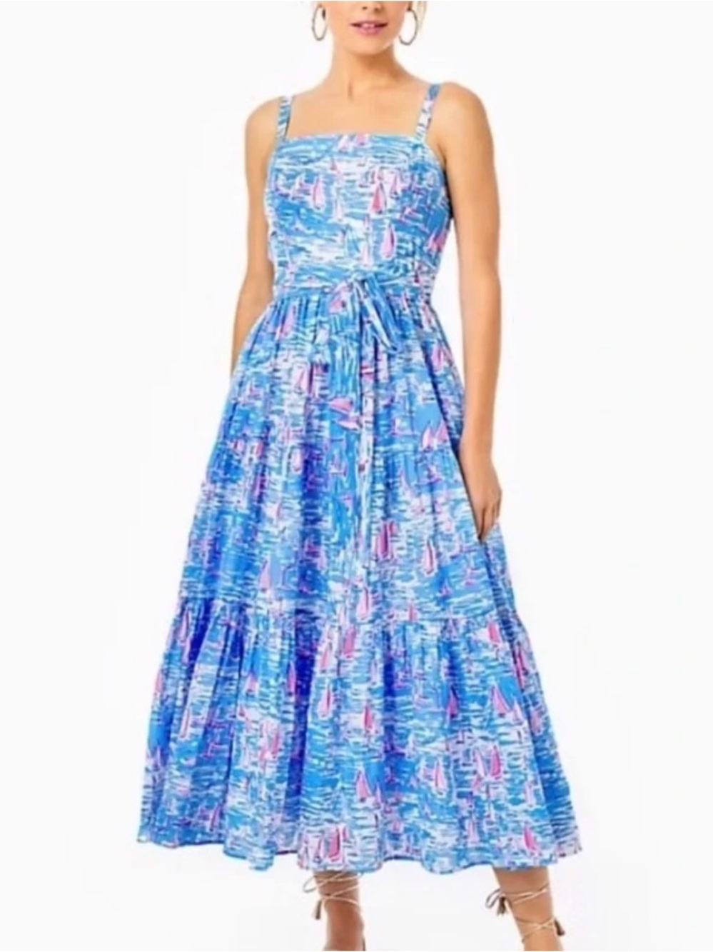 NWT Lilly Pulitzer Analeese Midi Dress in Zanzibar Blue Boatylicious